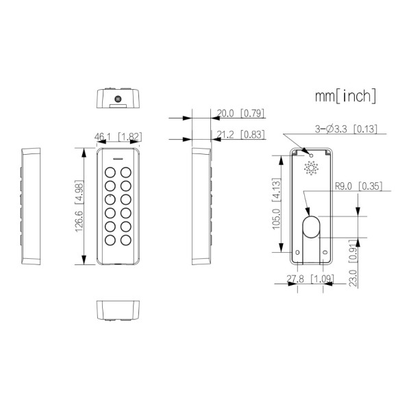 Kaufen DAHUA ASR2101H Mifare-Näherungsleser mit Tastatur RS485 Wiegand IP66