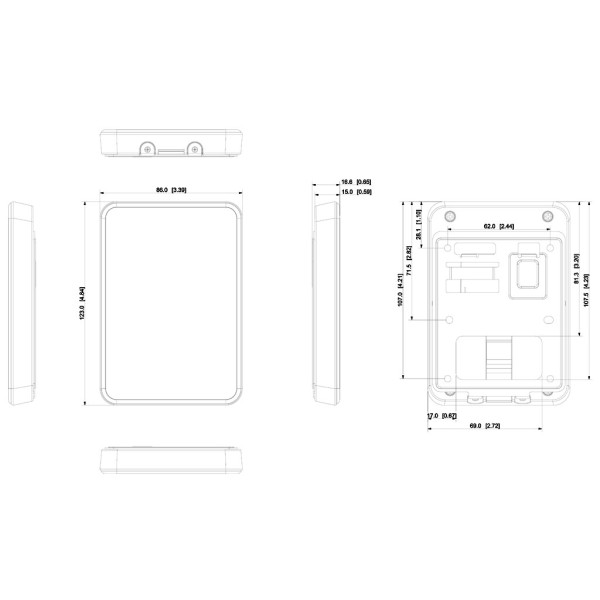 Comprar DAHUA ASR2101A-D Lector Proximidad EM con teclado RS485 Wiegand IP66