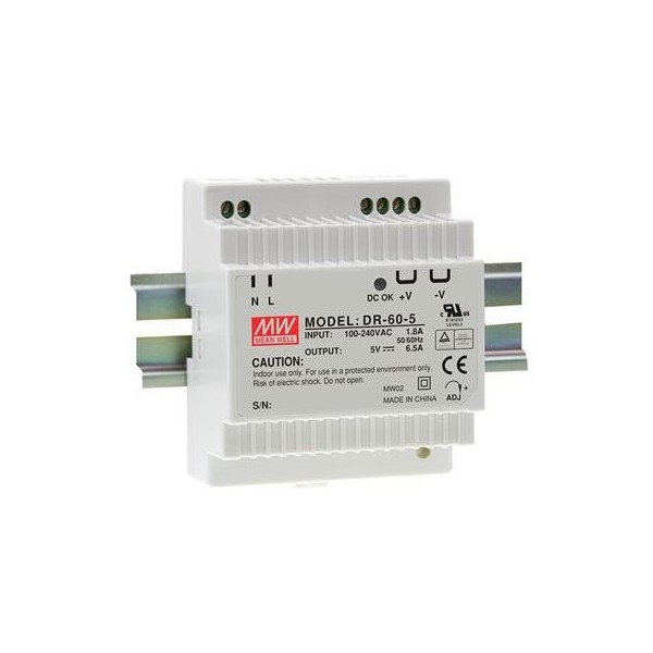 Acheter MEAN WELL DR-60-12 Alimentation à découpage pour rail DIN 54W 12VDC 4,5A