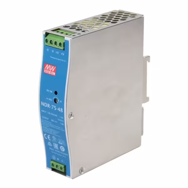 Acquistare MEAN WELL NDR-75-48 Alimentatore switching per guida DIN 76,8 W 48 Vcc 1,6 A