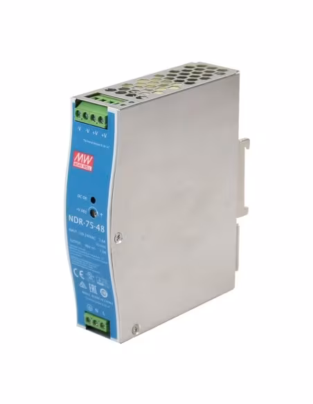 Comprar MEAN WELL NDR-75-48 Fuente de Alimentación Conmutada para Carril DIN  76.8W 48Vcc 1.6A