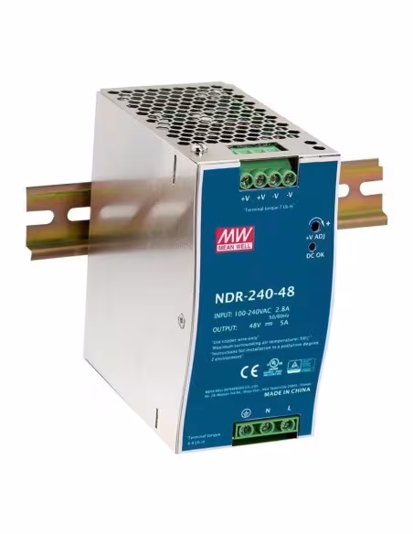 Comprar MEAN WELL NDR-240-48 Fuente de Alimentación Conmutada para Carril DIN 240W 48Vcc 5A