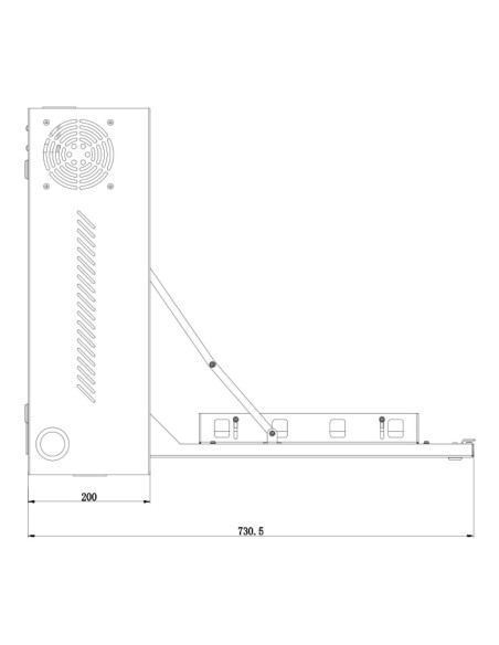 Kaufen Sie DRUTP VERTICALDVRBOX Vertikaler DVR-Schrank für Rekorder und Bildschirm mit 2 Schlüsseln, Ventilator und Kabeldurchfü