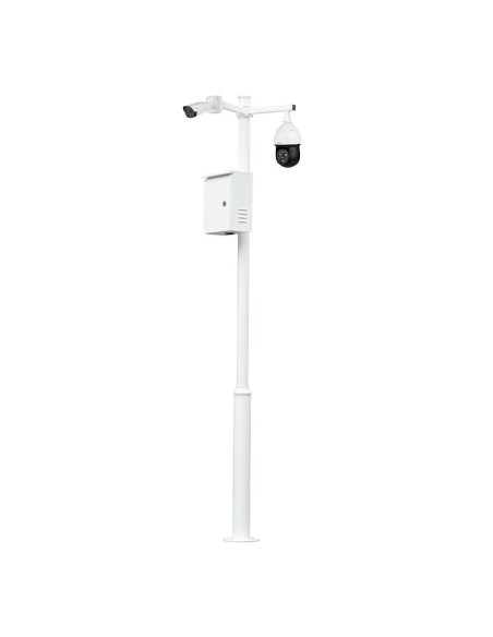 Kaufen OEM KIT-BACULO-35-BLANCO abnehmbarer 3,5 m hoher Mast aus weiß verzinktem Stahl mit Halterung für die Kamera