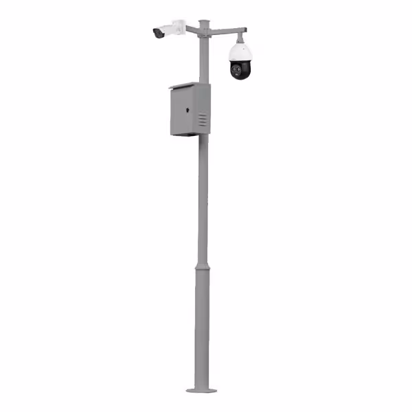 Acheter OEM KIT-BACULO-35-GRIS Mât démontable de 3,5 m de hauteur en acier galvanisé de couleur grise avec support pour caméra e