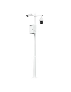 Kaufen OEM KIT-BACULO-45-BLANCO Zerlegbarer 4,5 m hoher Mast aus weiß verzinktem Stahl mit Halterung für die Kamera