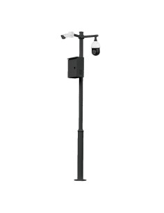 Acheter OEM KIT-BACULO-45-NEGRO Mât démontable de 4,5 m de hauteur en acier galvanisé de couleur noire avec support pour caméra