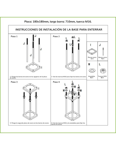 Kaufen OEM KIT-BACULO-60-BLANCO Zerlegbarer 6 m hoher Mast aus weiß verzinktem Stahl mit Kamerahalterung
