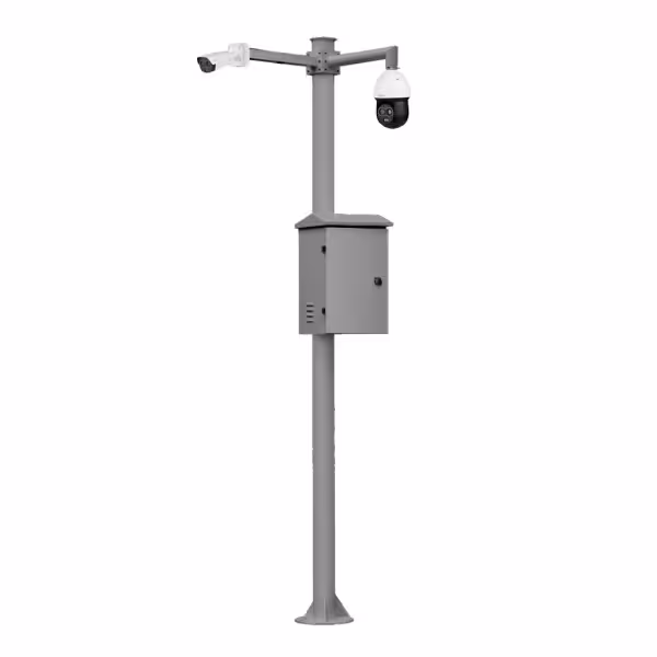 Kaufen OEM KIT-BACULO-60-GRIS Zerlegbarer 6 m hoher Mast aus verzinktem Stahl in Grau mit Kamerahalterung und s