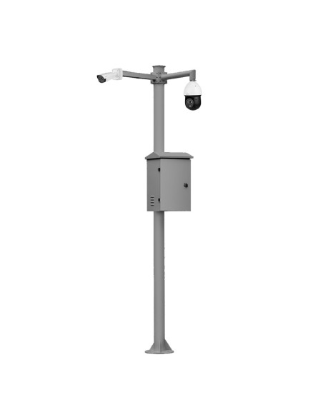 Comprare OEM KIT-BACULO-60-GRIS Palo smontabile alto 6 m in acciaio zincato di colore grigio con supporto per telecamera e s