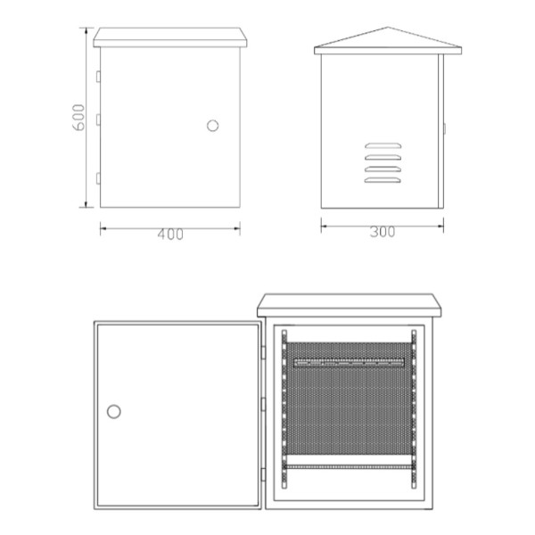 Comprare OEM BACULO-CAJA-SH-25-BLANCO INTEGRATION CABINET. Cassa in acciaio 600x400x300 per báculo da 6 m o parete. Colore bianc