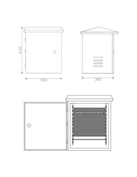 Acheter OEM BACULO-CAJA-SH-25-BLANCO ARMOIRE D’INTÉGRATION. Boîtier en acier 600x400x300 pour mât de 6 m ou fixation murale. Cou
