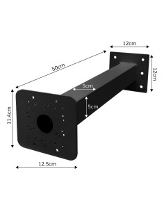 Kaufen OEM BACULO-BRAZO-BULLET-500-NEGRO 500‑mm‑Halterung zur Installation einer Bullet-Kamera an einem 6‑m‑Mast in schwarzer Fa 2