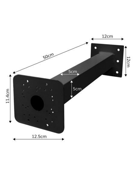 Acquistare OEM BACULO-BRAZO-BULLET-500-NEGRO Supporto da 500 mm per l’installazione di una telecamera bullet su báculo da 6 m di