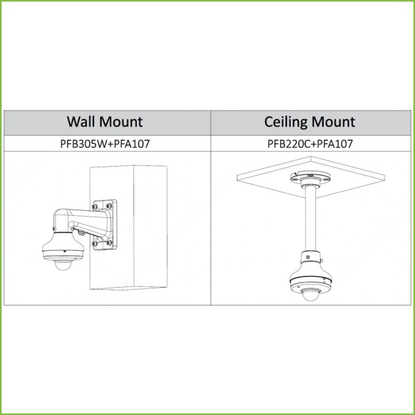 Comprar DAHUA PFA107 Adaptador de montura para SD1A SD12 PFB220C PFB305W
