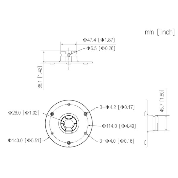 Acheter DAHUA PFA108 Adaptateur de montage PFB300C PFB303W PFA111