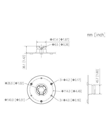 Acheter DAHUA PFA108 Adaptateur de montage PFB300C PFB303W PFA111