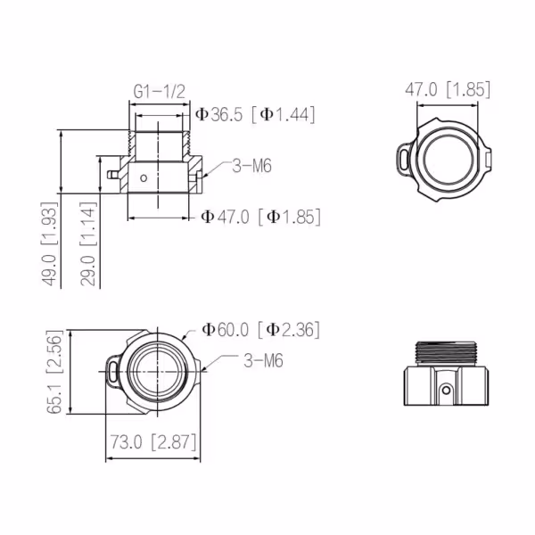 Acheter DAHUA PFA111A Adaptateur de filetage pour caméras PTZ. Anticorrosion