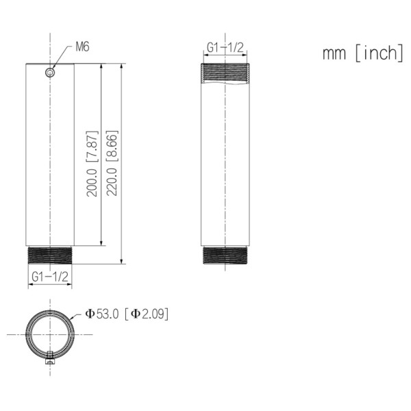 Acheter DAHUA PFA112-V2 Extension de 220 mm pour le support de montage au plafond PFB300C