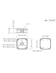 Kaufen DAHUA PFA122-B-V3 rechteckige Anschlussdose IP66 wasserdicht für Dahua-Kameras mit 3-Punkt-Befestigung. Farbe Schwarz 2