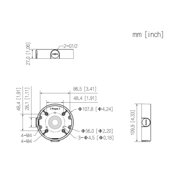 Comprar DAHUA PFA139-V2 Caja conexiones para MiniDomos con anclaje en 4 puntos