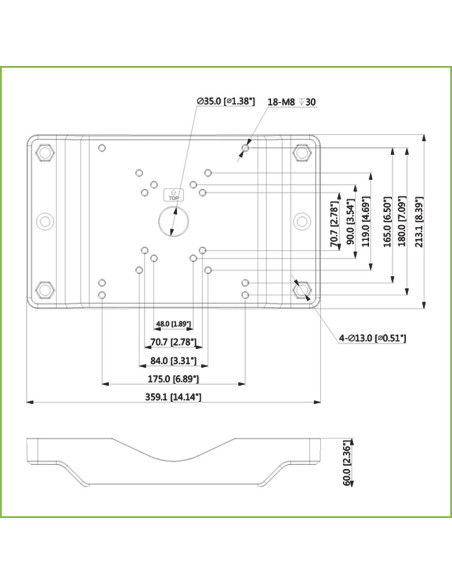 Comprar DAHUA PFA153A Adaptador a poste para Speed Domo, PTZ y cajas de vigilancia exterior Anticorrosión