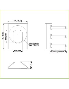 Acheter DAHUA PFA154 Adaptateur de poteau pour caméras 2