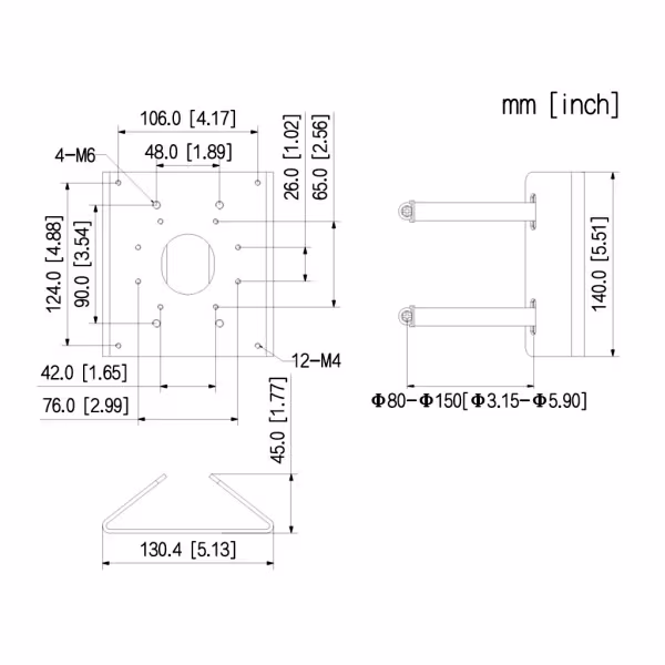 Comprar DAHUA PFA156 Adaptador a poste para cámaras