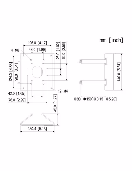 Comprar DAHUA PFA156 Adaptador a poste para cámaras