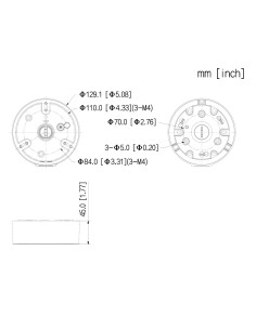 Acheter DAHUA PFA197R-B Boîte de jonction pour HDBW1/2/3/5, fixation en 3 points. Couleur noire 2