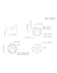 Kaufen DAHUA PFA2310R Anschlussdose HDBW / IPC-EB5 3-Punkt-Befestigung 2