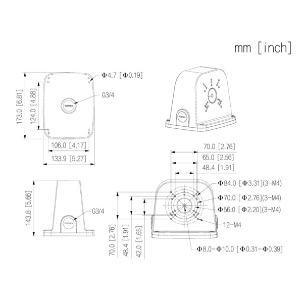 Comprar DAHUA PFA6330X Caja de conexiones IP66 para dos cámaras Bullet y Domo