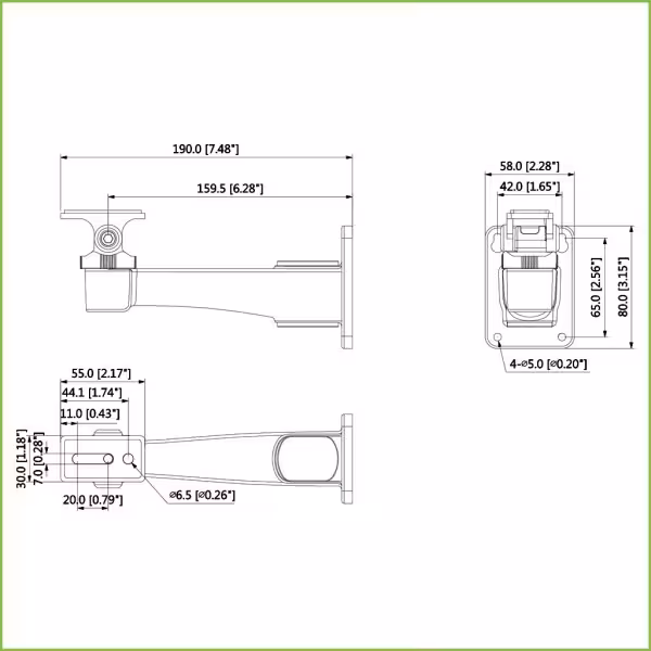 Acheter DAHUA PFB121W Support de montage mural pour IPC-HFW3241DF-AS-4G et IP-HFxxx