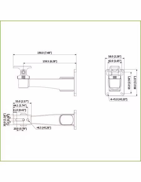 Acheter DAHUA PFB121W Support de montage mural pour IPC-HFW3241DF-AS-4G et IP-HFxxx