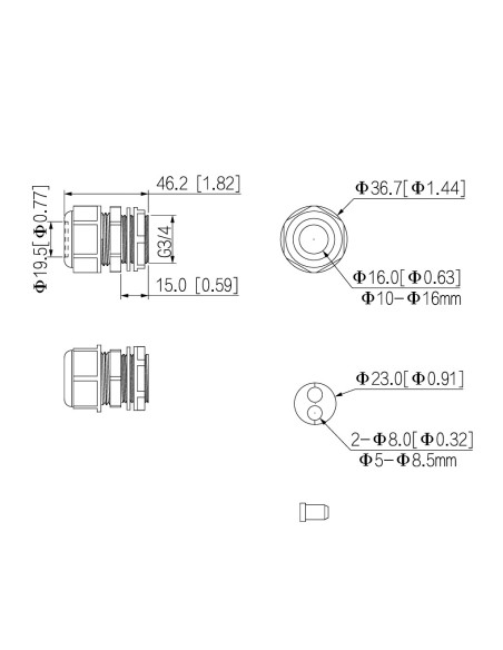 Comprar DAHUA G3416GW Junta G3/4" impermeable IP68