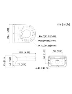 Comprare DAHUA PFB2203W Supporto da parete per domi, mini-domi e domi 2