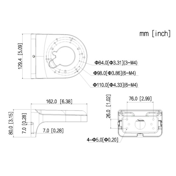 Comprar DAHUA PFB2203W-B Soporte pared para Domos para Domos y MiniDomos. Color negro