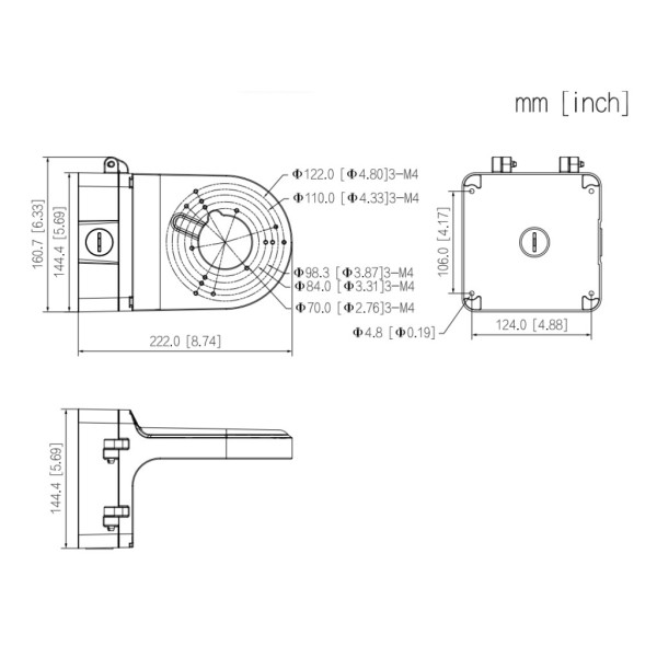Acquistare DAHUA PFB206W Supporto da parete per Domes HDWxxxx con scatola di derivazione