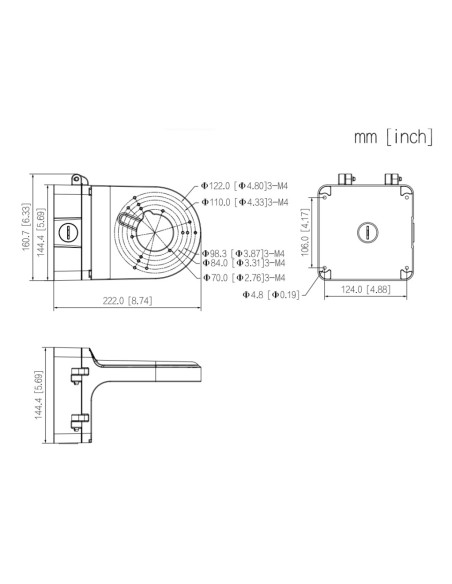 Comprar DAHUA PFB206W Soporte pared para Domos HDWxxxx con caja de conexiones
