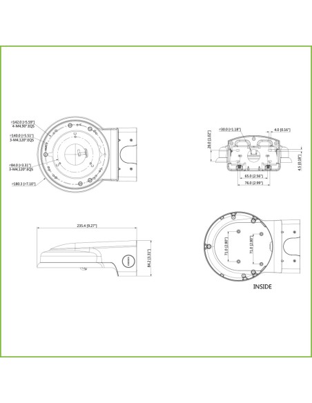 Comprar DAHUA PFB211W Soporte para montaje en pared para Domos HDBWxxExx y HDBWxxHxx
