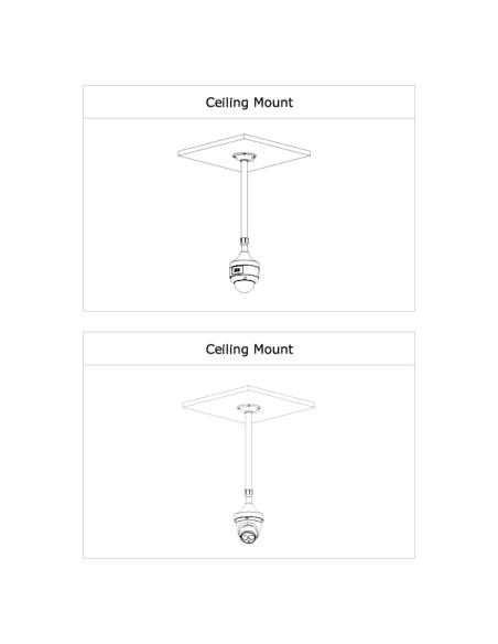Kaufen DAHUA PFB2211C Deckenmontagehalterung für Dome-Kameras. Verstellbar 475–800 mm