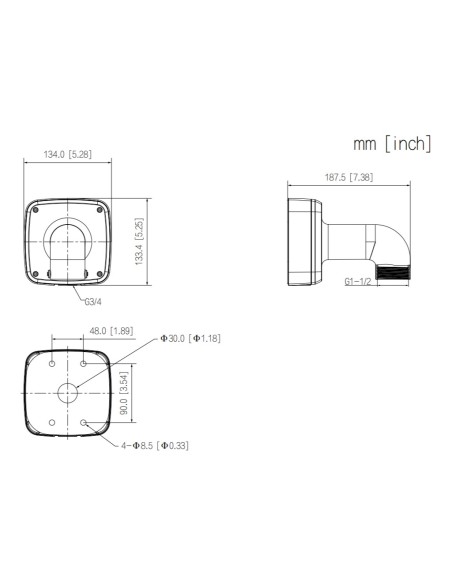 Acquistare DAHUA PFB302S-V3 Supporto per montaggio a parete per PFA100 PFA101 PFA102 PFA103