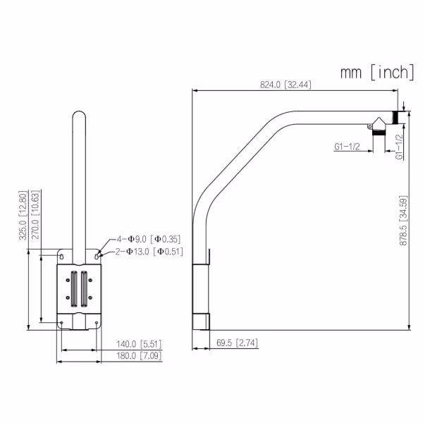 Comprar DAHUA PFB303S-V2 Soporte para montaje en pared tipo parapeto para PTZ