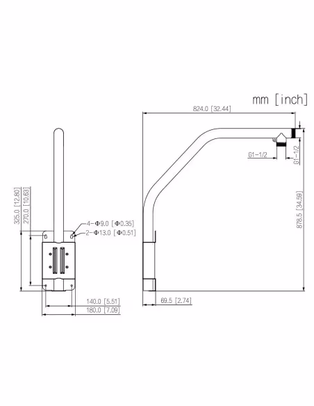 Comprar DAHUA PFB303S-V2 Soporte para montaje en pared tipo parapeto para PTZ