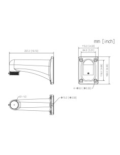 Comprar DAHUA PFB303WA-V2 Soporte para montaje en pared para cámaras PTZ. Anticorrosión 2