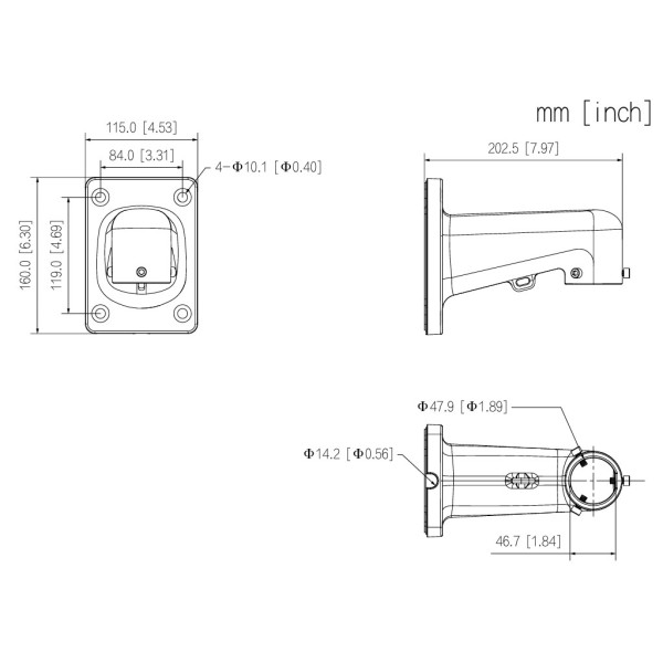 Acheter DAHUA PFB305W-V2 Support de montage mural pour Speed Dome et mini-dômes