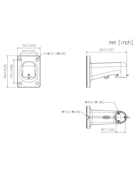Comprar DAHUA PFB305W-V2 Soporte para montaje en pared para Speed Dome y MiniDomos