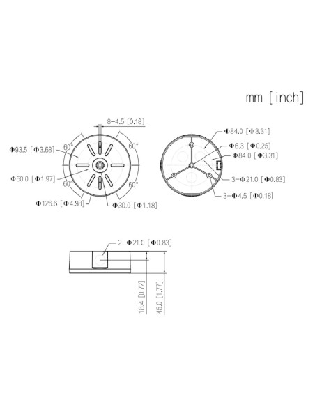Comprare DAHUA PFA1320R Scatola di derivazione in plastica per uso interno, grado di resistenza al fuoco V-2