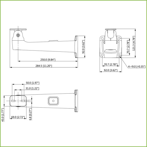 Kaufen DAHUA PFB605W Wandhalterung mit Kabeldurchführung für Gehäuse der Serie PFH610V
