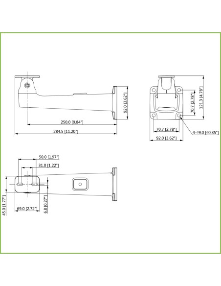Acquistare DAHUA PFB605W Supporto da parete passacavo per custodie della serie PFH610V
